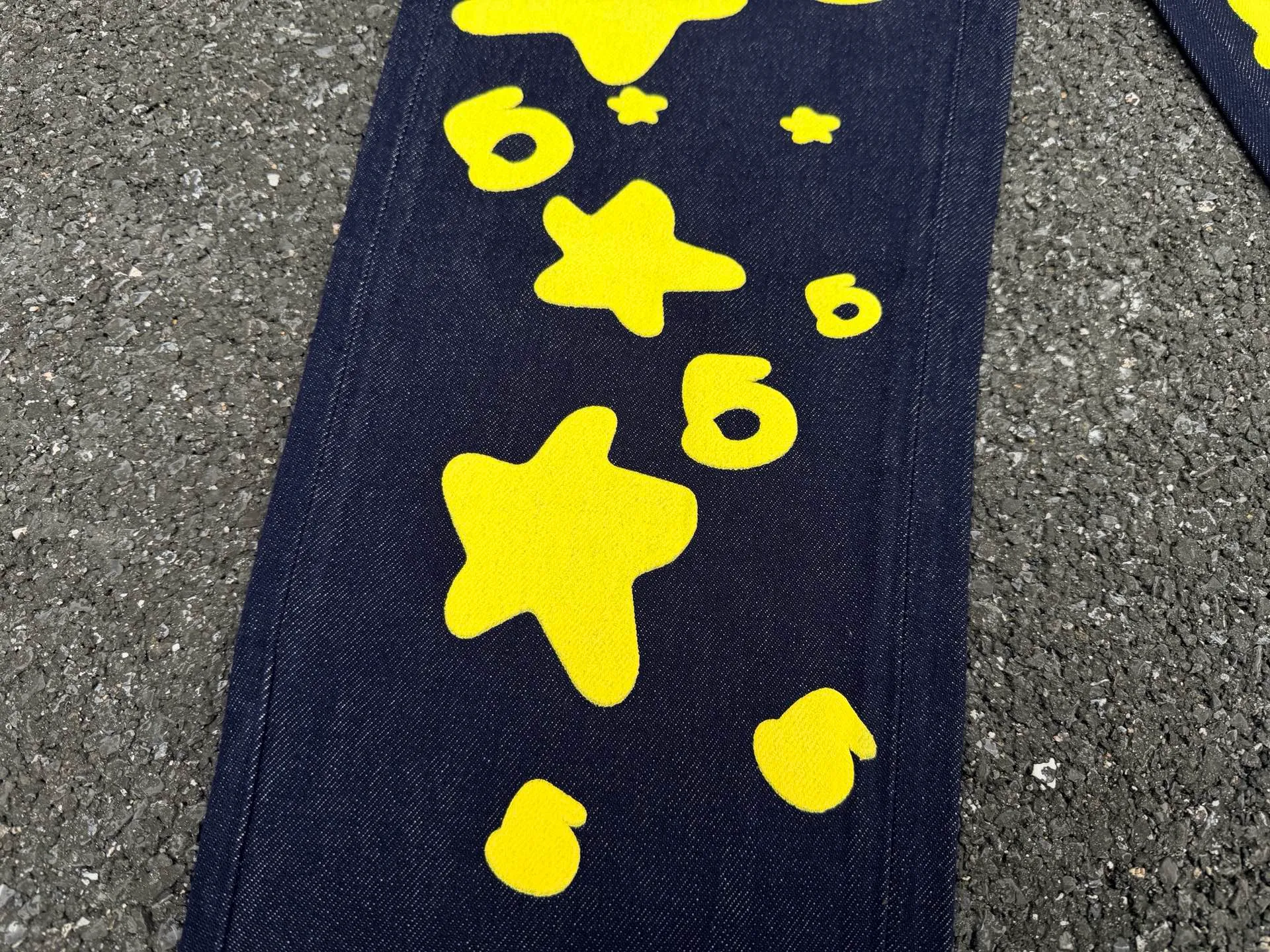 P250 (Outdoor original picture direct) top version Sp10der street fashion brand foam printed big star washed and distressed casual jeans for men and women color: raw cow color code number: 28 30 32 34 36