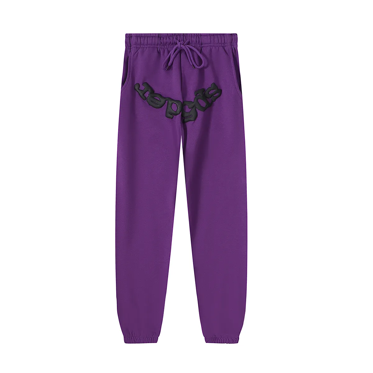 No. 8208, the same model as the American fashion star Sp10der 555555 hot diamond foam printing high quality pure cotton casual loose hoodie sweatshirt for men and women. Hood 8208, batch 220, trousers 8308 batch 220 Color: grass green, sky blue, purple; Size: S M L XL