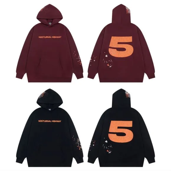 P170 new sweatshirt model number S22 Sp10der 555 black maroon