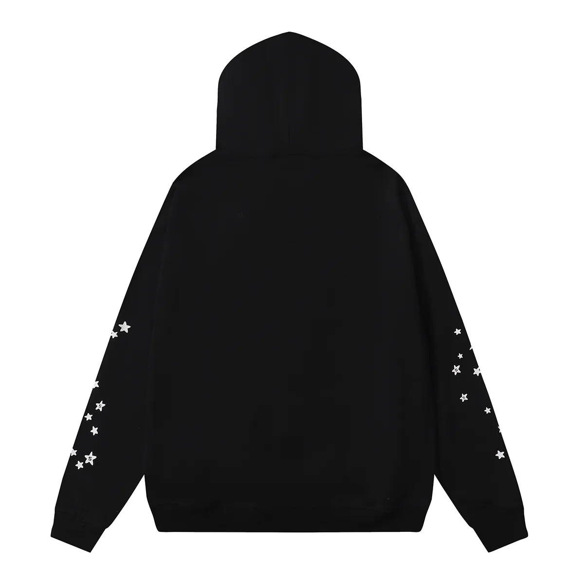 110+110 No. hooded 8218, trousers 8318, Mechao Sp10der 555 555 solid color spider web foam printed high quality cotton hoodie sweatshirt Color: black, gray; Size: S M L XL