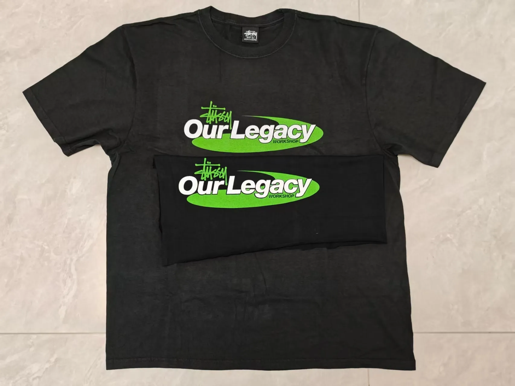 New model preview: OL co-branded T-shirt STUSSY X OUR LEGACY TEE The new season of STUSSY The pattern is just like stussy carrying Our Legacy while surfing. This time the official version did not come out in white, but in a beige color that is closer to nature. It looks great with the orange print. Don’t miss it.