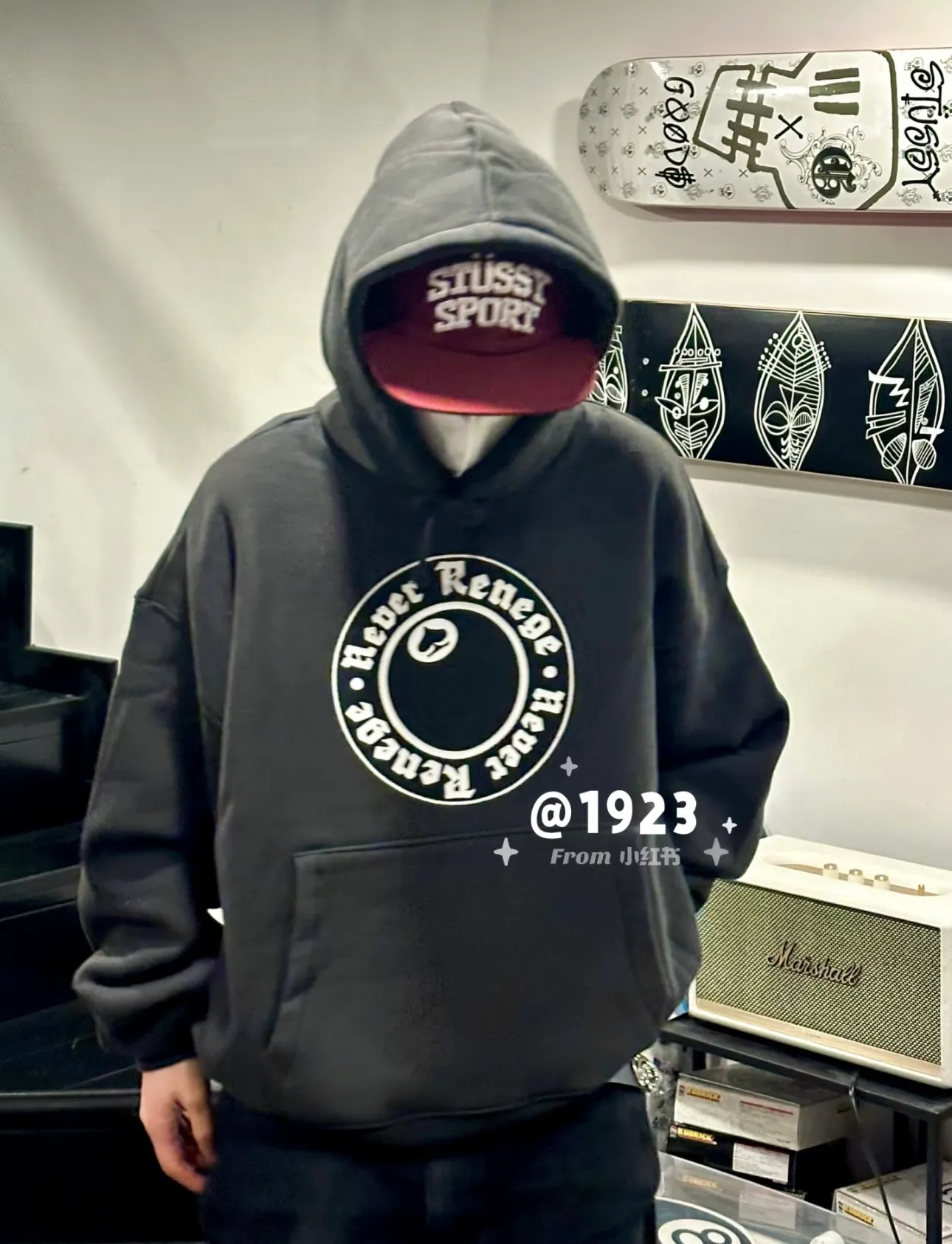DT sweatshirt STUSSY X DENIM TEARS joint model SS25 GRAPHIC HOODIE sweatshirt/hoodie black gray S- XL