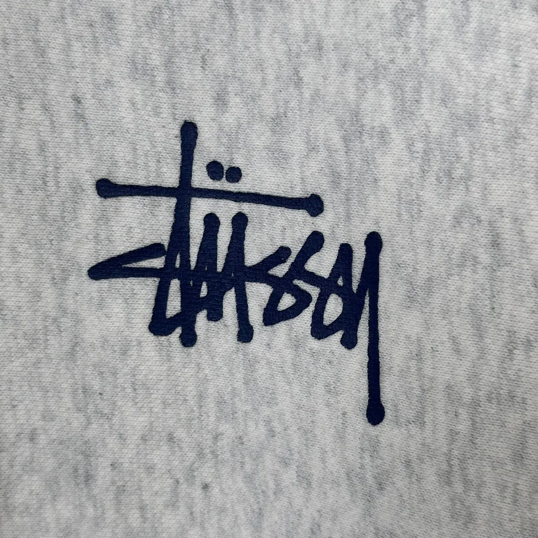 Graffiti word sweatshirt Stussy FW24 BUILT IN USA HOODIE English logo on the back plus velvet hooded sweatshirt/hoodie black gray blue S-XL