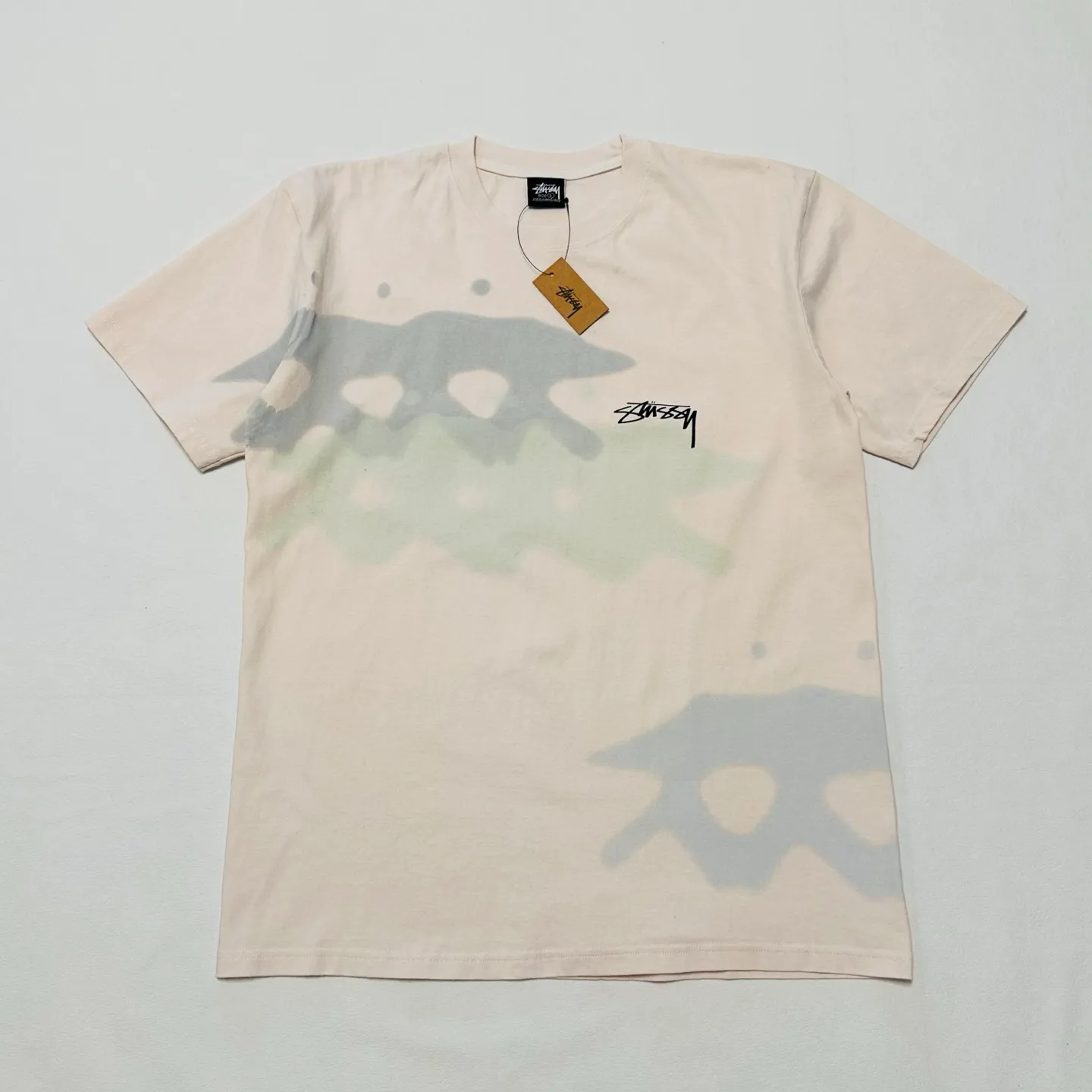 Surfer T-shirt STUSSY SS25 LOW TIDE TEE dyed design American retro short-sleeved black and white S-XL