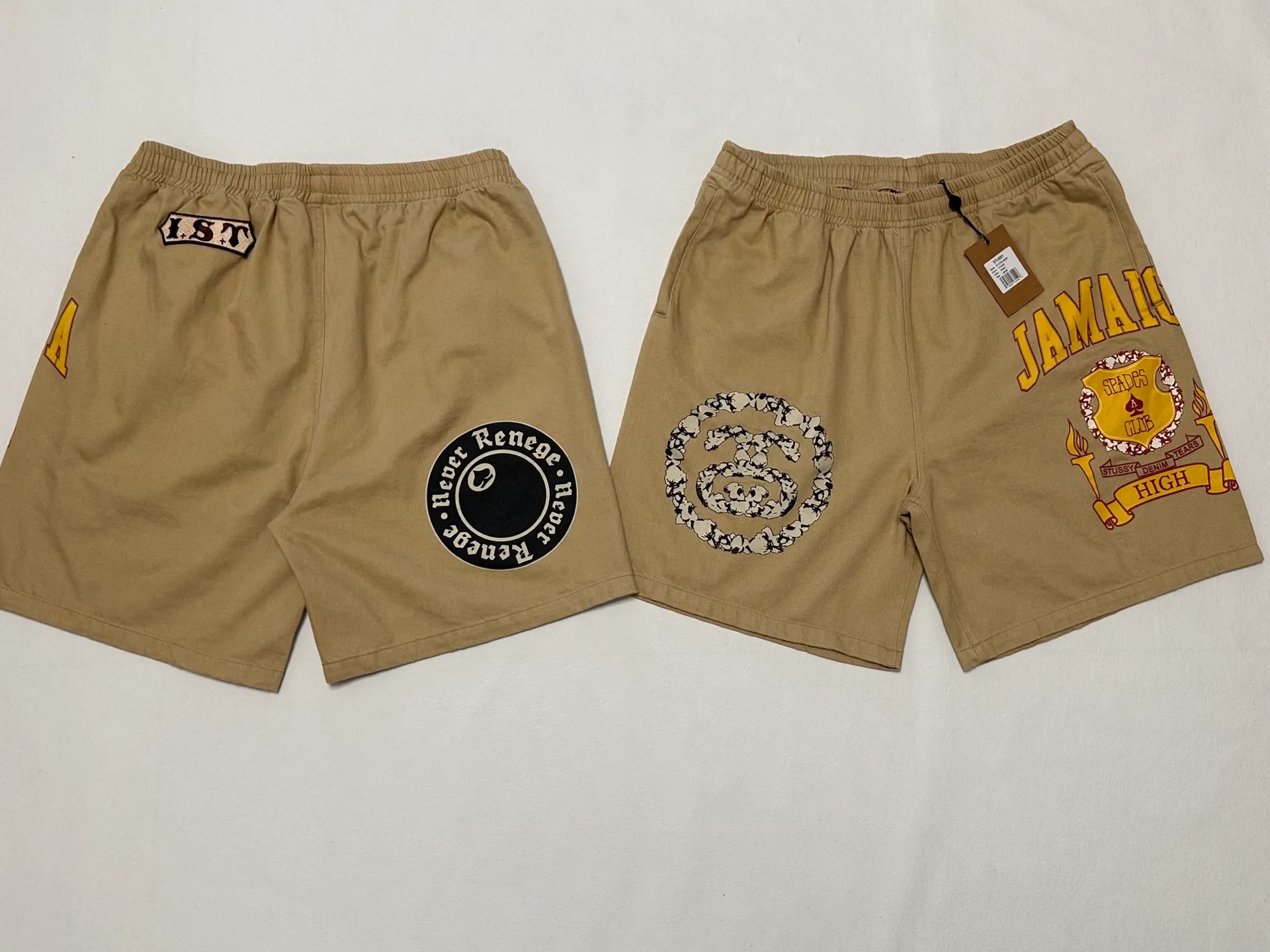 Detailed shooting of DT shorts STUSSY