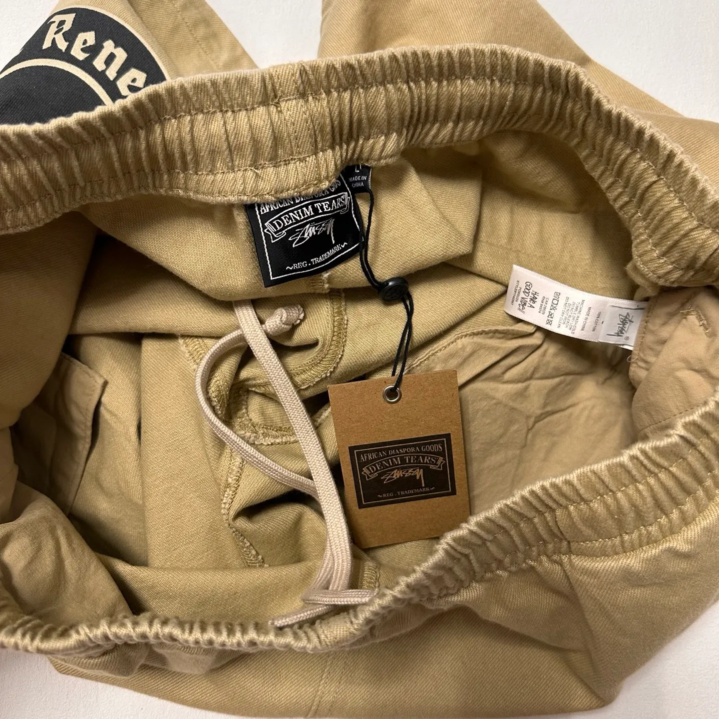 Detailed shooting of DT shorts STUSSY