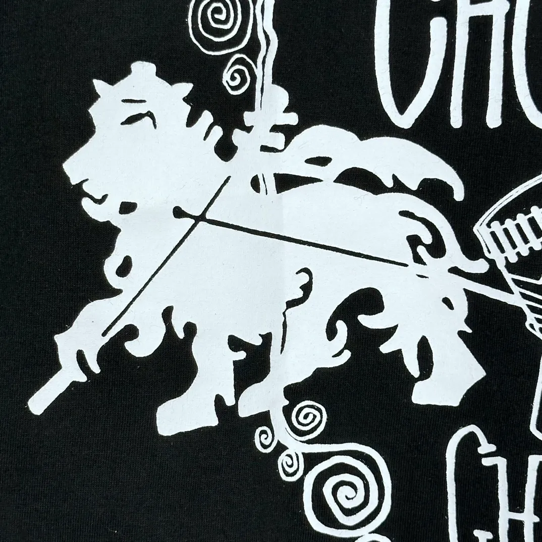 Lion T-shirt STUSSY 24FW CHENGDU CHAPTER TEE Chengdu limited short-sleeved Tee black and white S-XL