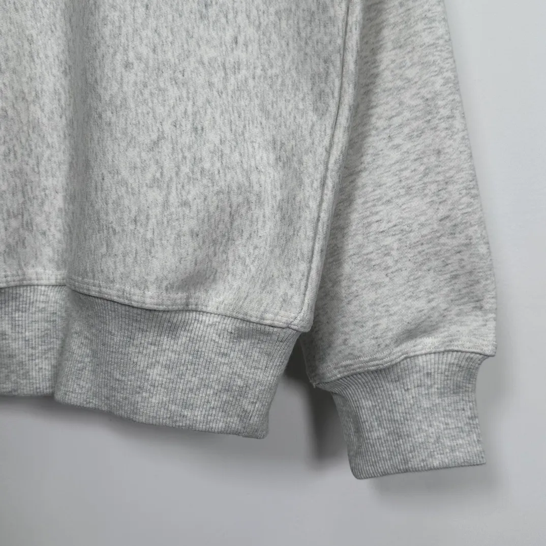 STUSSY 23FW SS-LINK CREW Double S-shaped chain printed pattern round neck sweatshirt, same style for men and women, black light gray S-XL