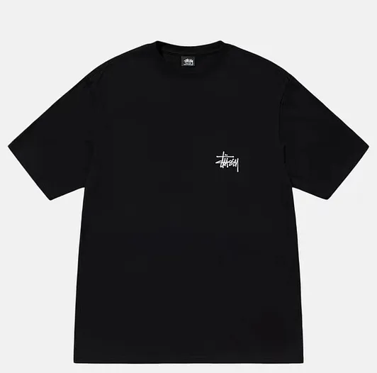 STUSSY SS24 SUNSET TEE Sunset Coconut Beach View T-shirt Black and White S-XL