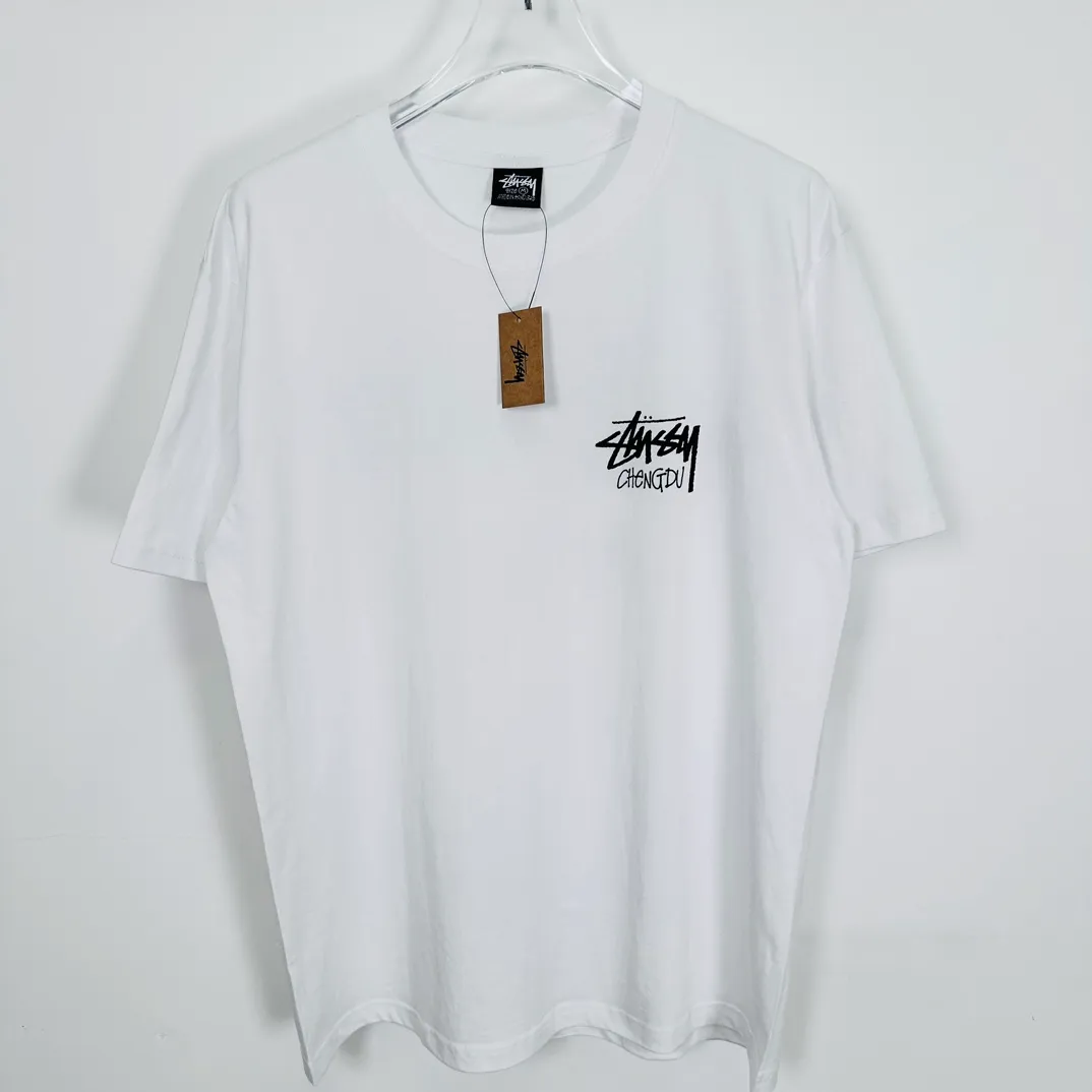 STUSSY FW24 CHENGDU TEE Classic Chengdu limited short-sleeved TEE black and white S-XL