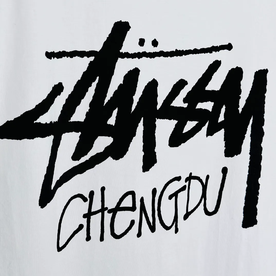STUSSY FW24 CHENGDU TEE Classic Chengdu limited short-sleeved TEE black and white S-XL