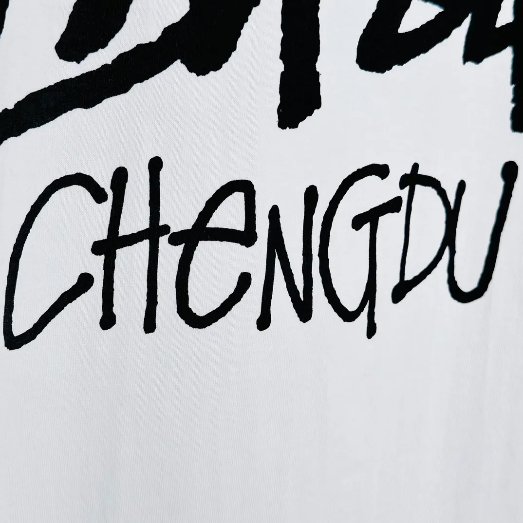 STUSSY FW24 CHENGDU TEE Classic Chengdu limited short-sleeved TEE black and white S-XL