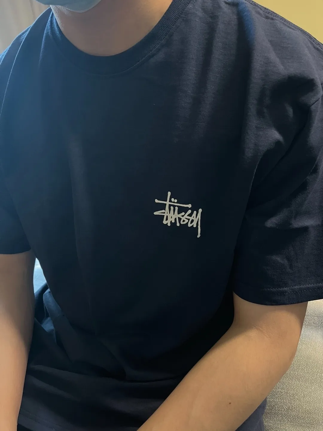 Spot goods! Stussy SS24 Basic StÜssy Tee classic letter Logo printed short-sleeved T-shirt couple style black and white dark blue S-XL