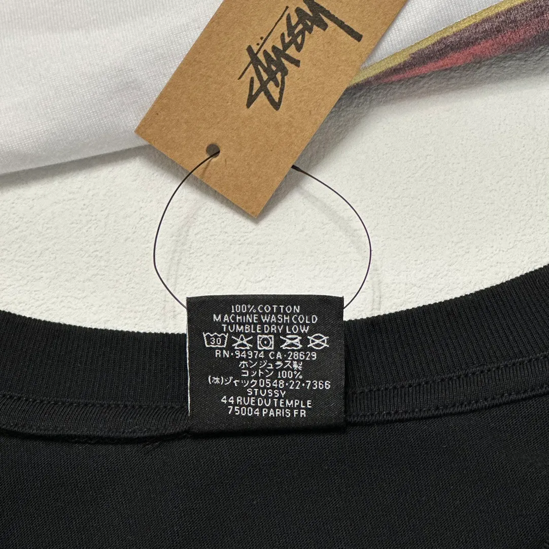 Spot goods! STUSSY SS24 Animal Series TOUCAN TEE Toucan T-shirt Black and White S-XL