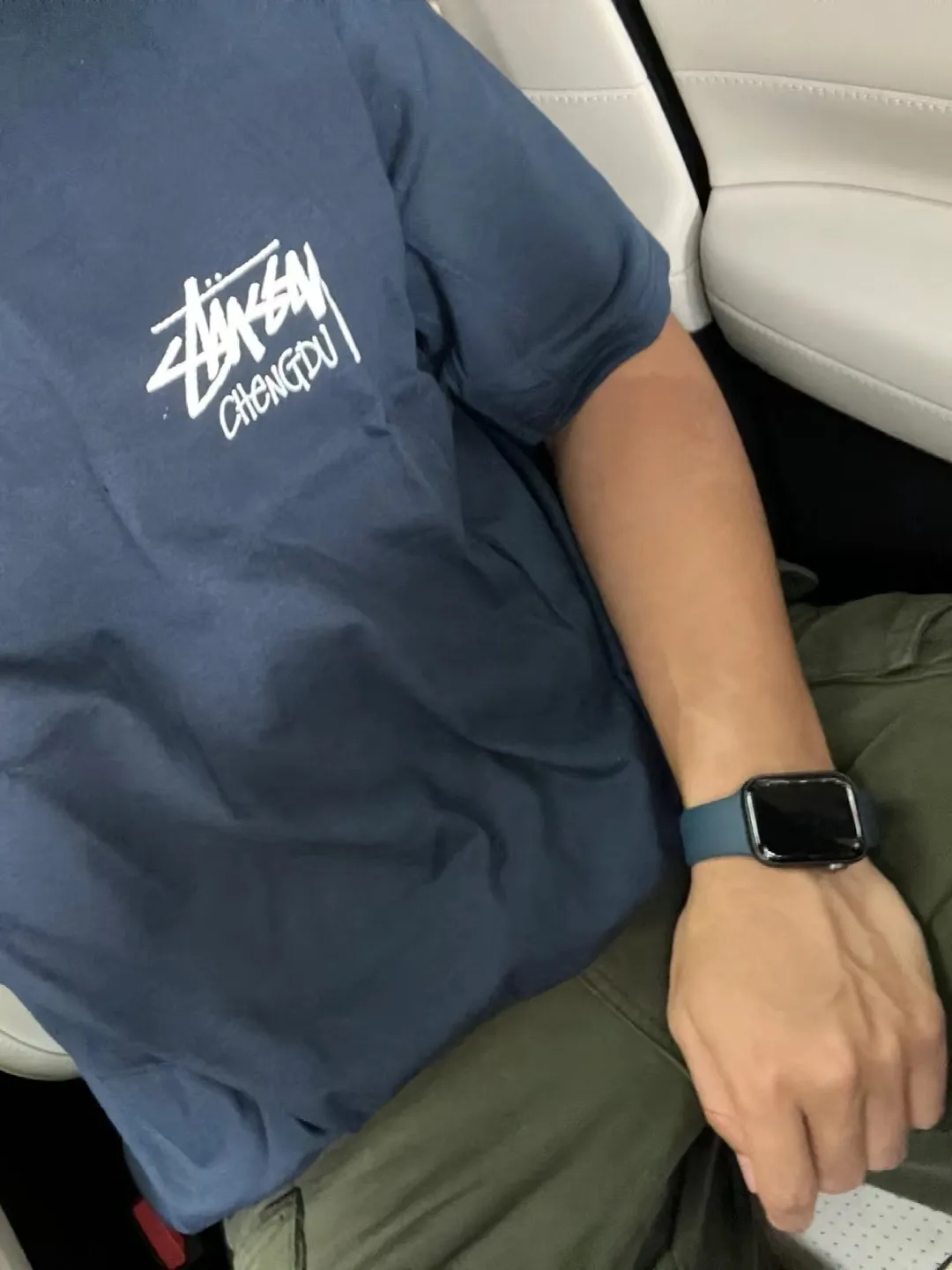 Chengdu limited TEE STUSSY FW24 CHENGDU TEE classic words Chengdu limited short sleeves black and white S-XL