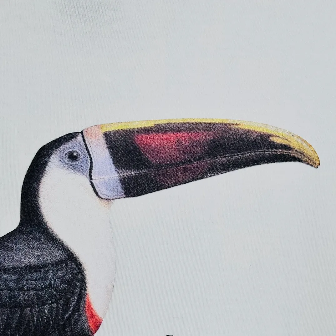 STUSSY SS24 Animal Series TOUCAN TEE Toucan T-shirt Black and White S-XL