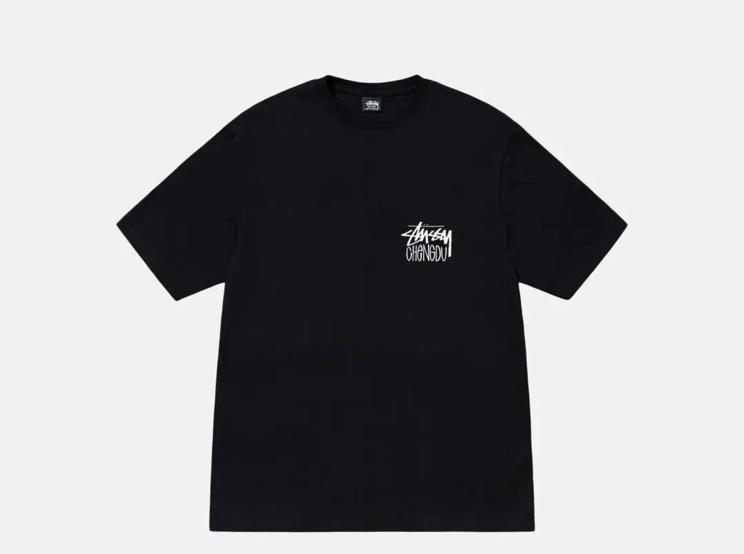Spot goods! Lion T-shirt STUSSY 24FW CHENGDU CHAPTER TEE Chengdu limited short-sleeved Tee black and white S-XL