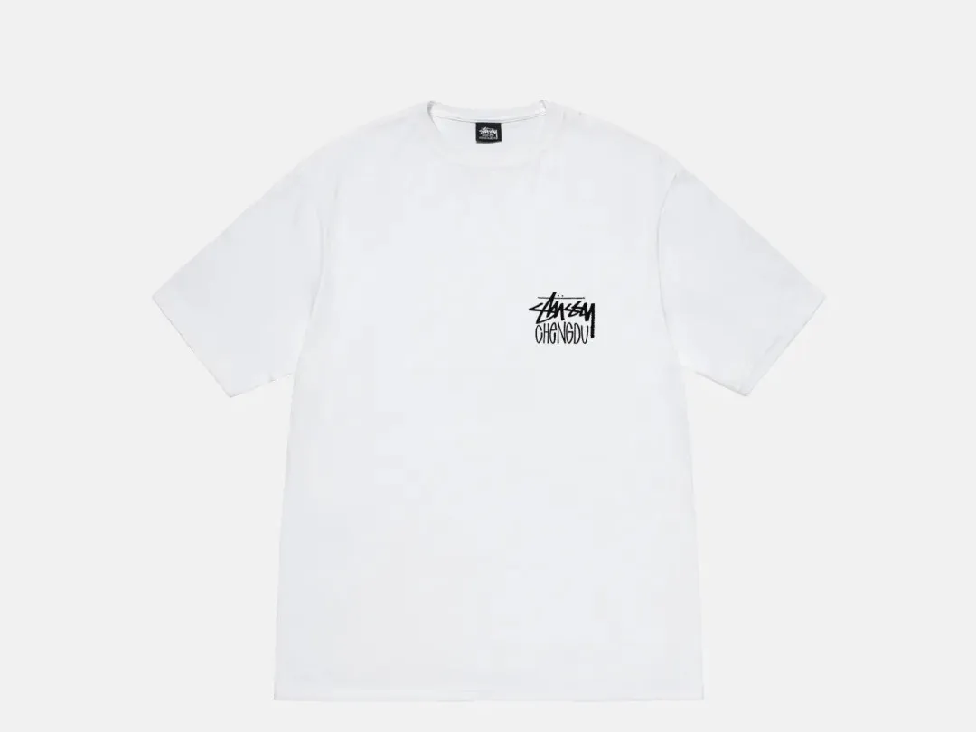 Spot goods! Lion T-shirt STUSSY 24FW CHENGDU CHAPTER TEE Chengdu limited short-sleeved Tee black and white S-XL
