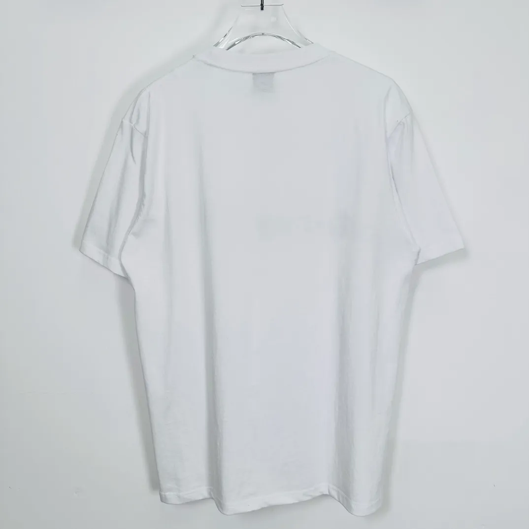 Stussy SS24 SPORT SCRIPT TEE logo letter print sports short-sleeved T-shirt, same style for men and women, black and white S- XL