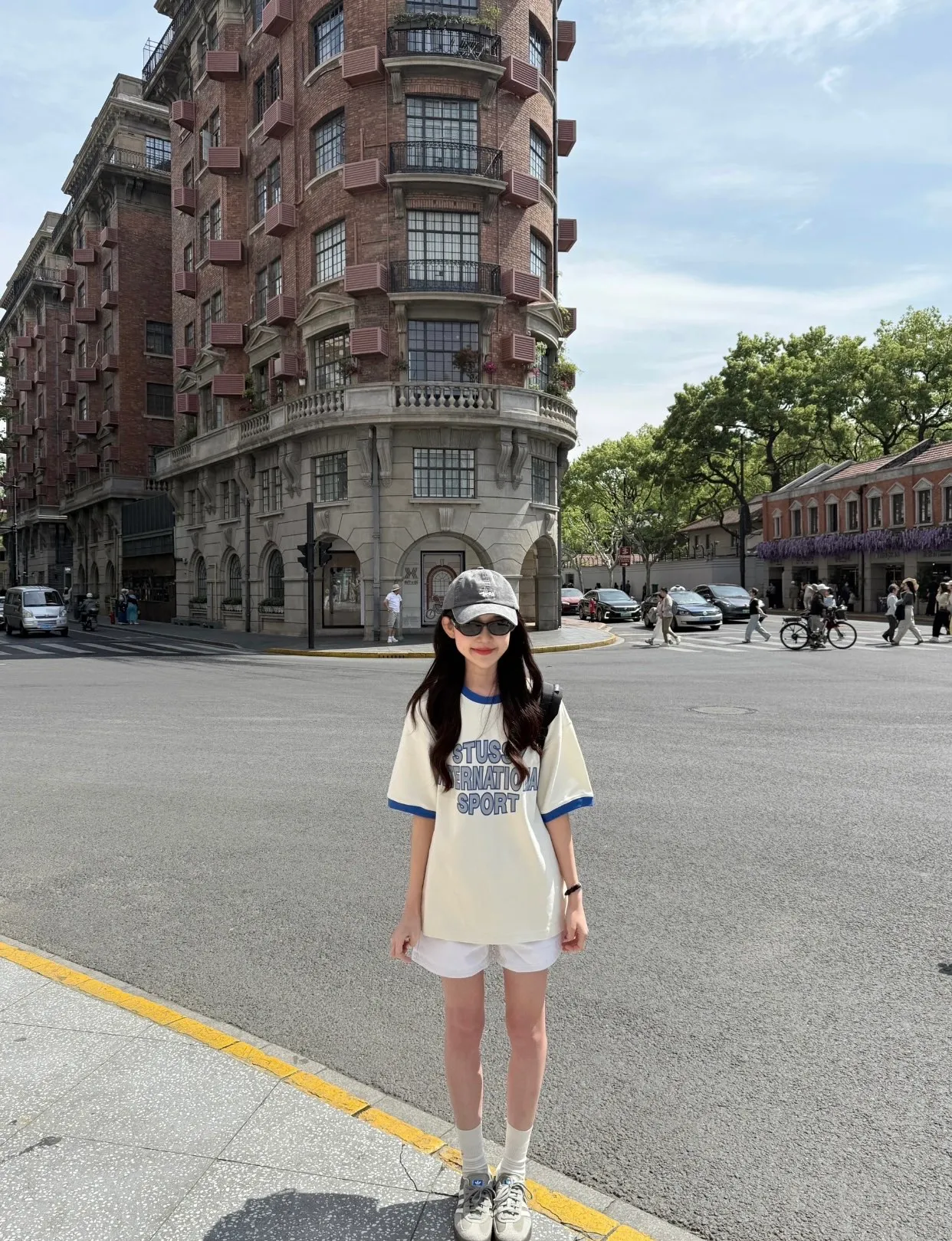 Contrast color collar T-shirt STUSSY SS25 HEAVY JERSEY CREW High weight knitted sports short-sleeved washed black beige S- XL