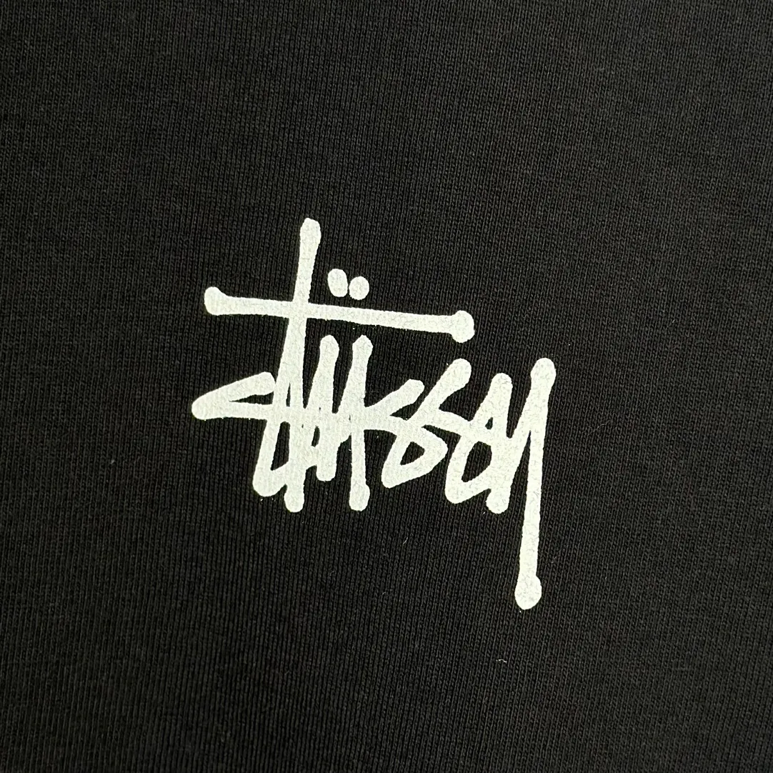 STUSSY SS24 SUNSET TEE Sunset Coconut Beach View T-shirt Black and White S-XL
