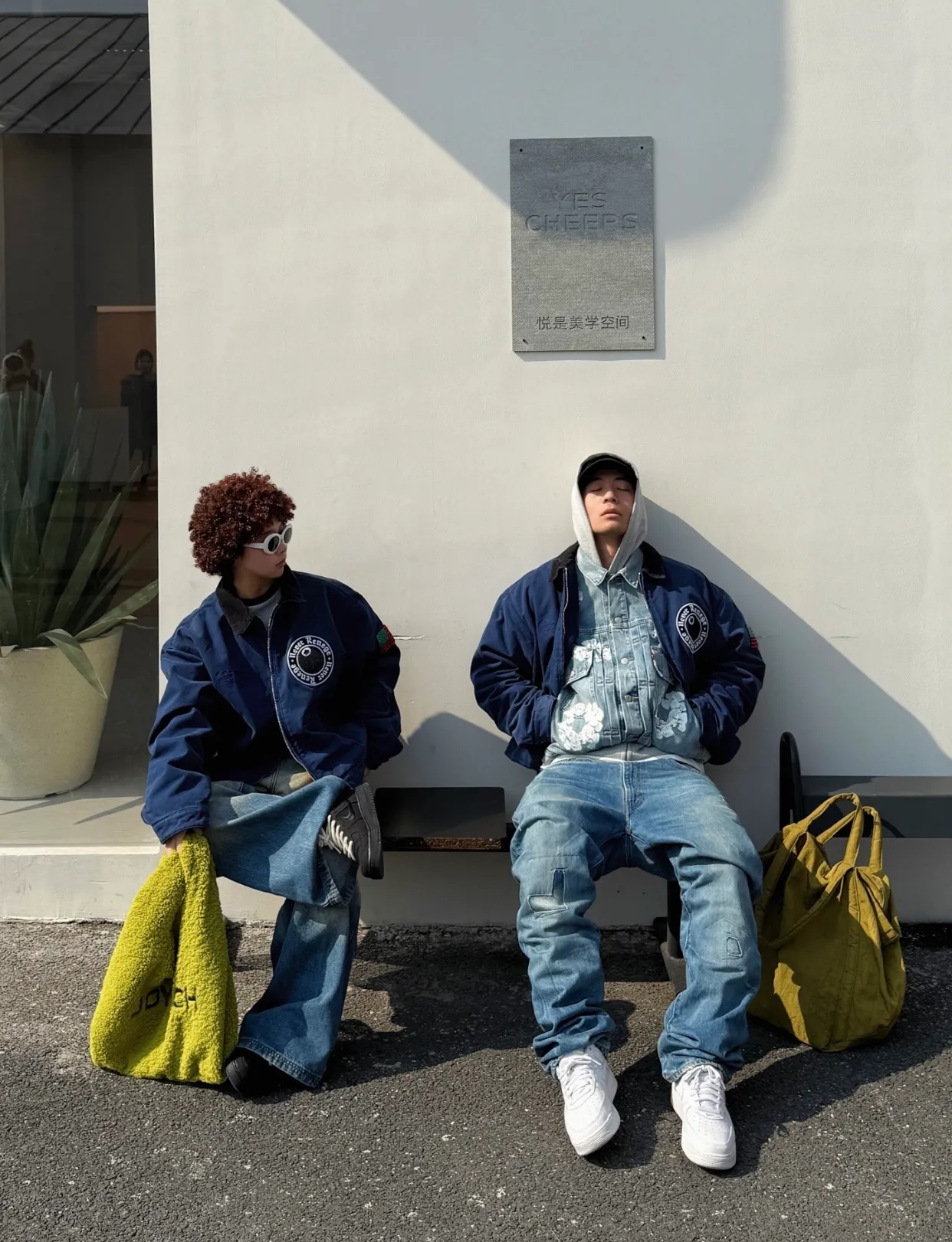 DT Jacket STUSSY X DENIM TEARS joint model CANVAS JACKET zipper work jacket navy blue S- XL
