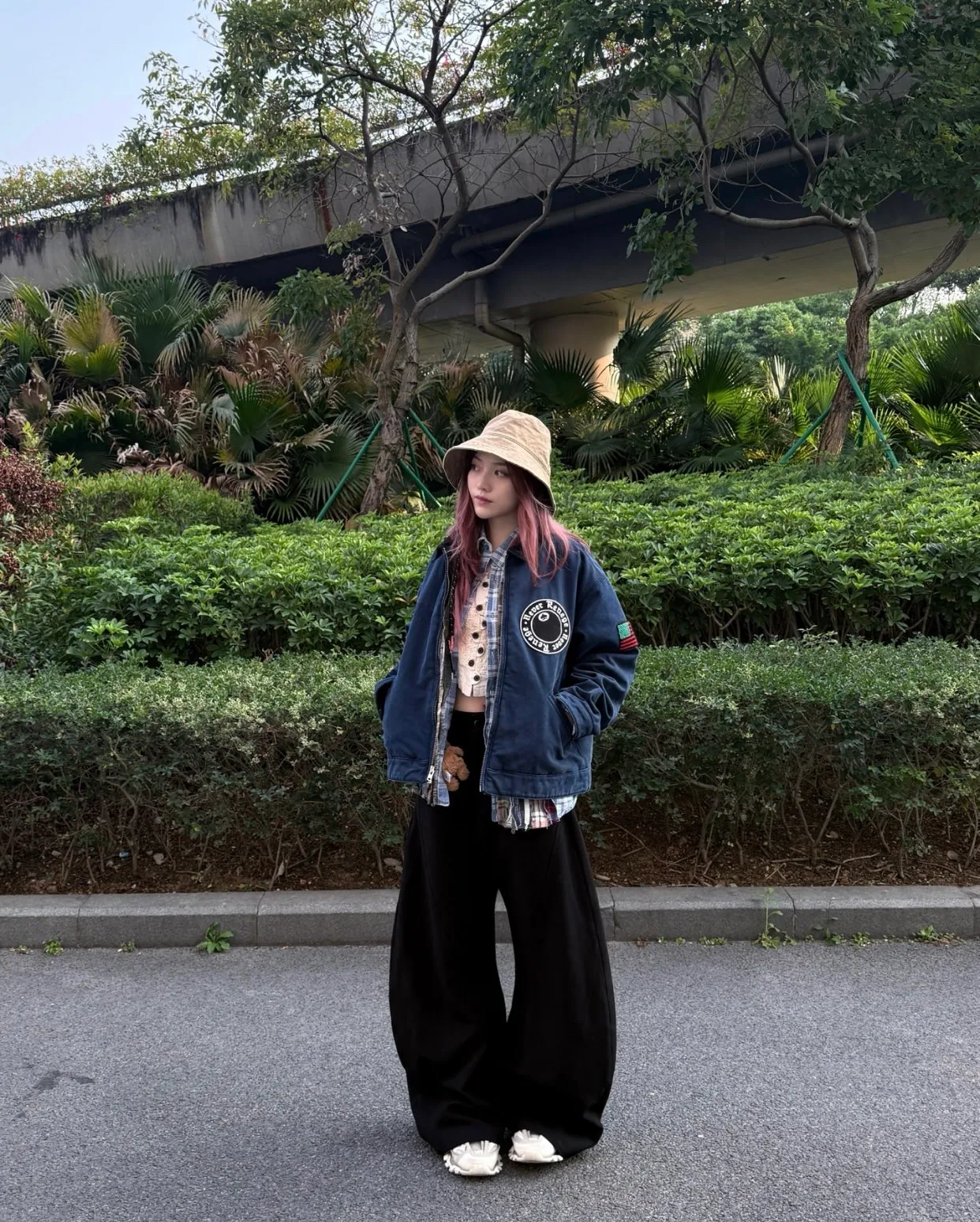 DT Jacket STUSSY X DENIM TEARS joint model CANVAS JACKET zipper work jacket navy blue S- XL
