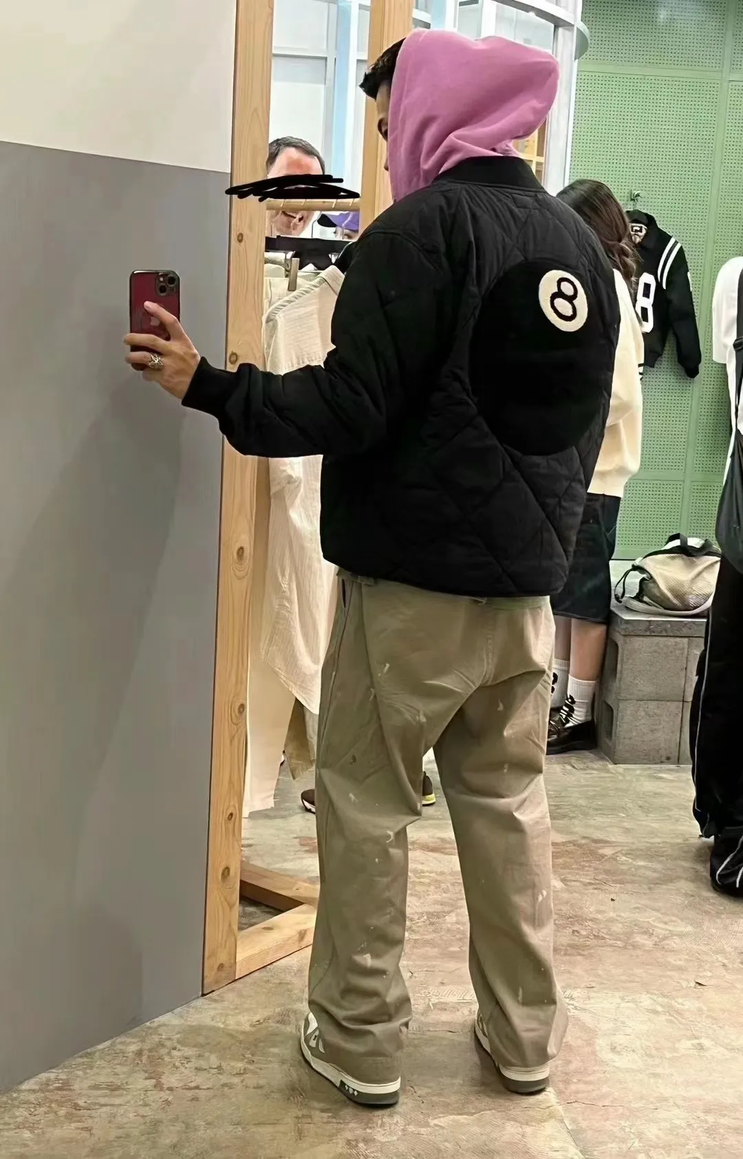 STUSSY 23FW 🎱 BALL QUILTED LINER JACKET Black 8 billiard zipper cotton coat/jacket Size: Black S M Khaki M L XL