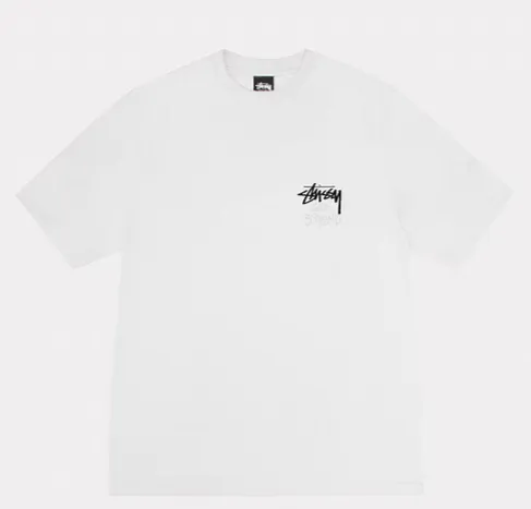 Sun T-shirt STUSSY SS25 LOOK BEYOND TEE PIGMENT DYED Double S sun short-sleeved TEE black and white S- XL