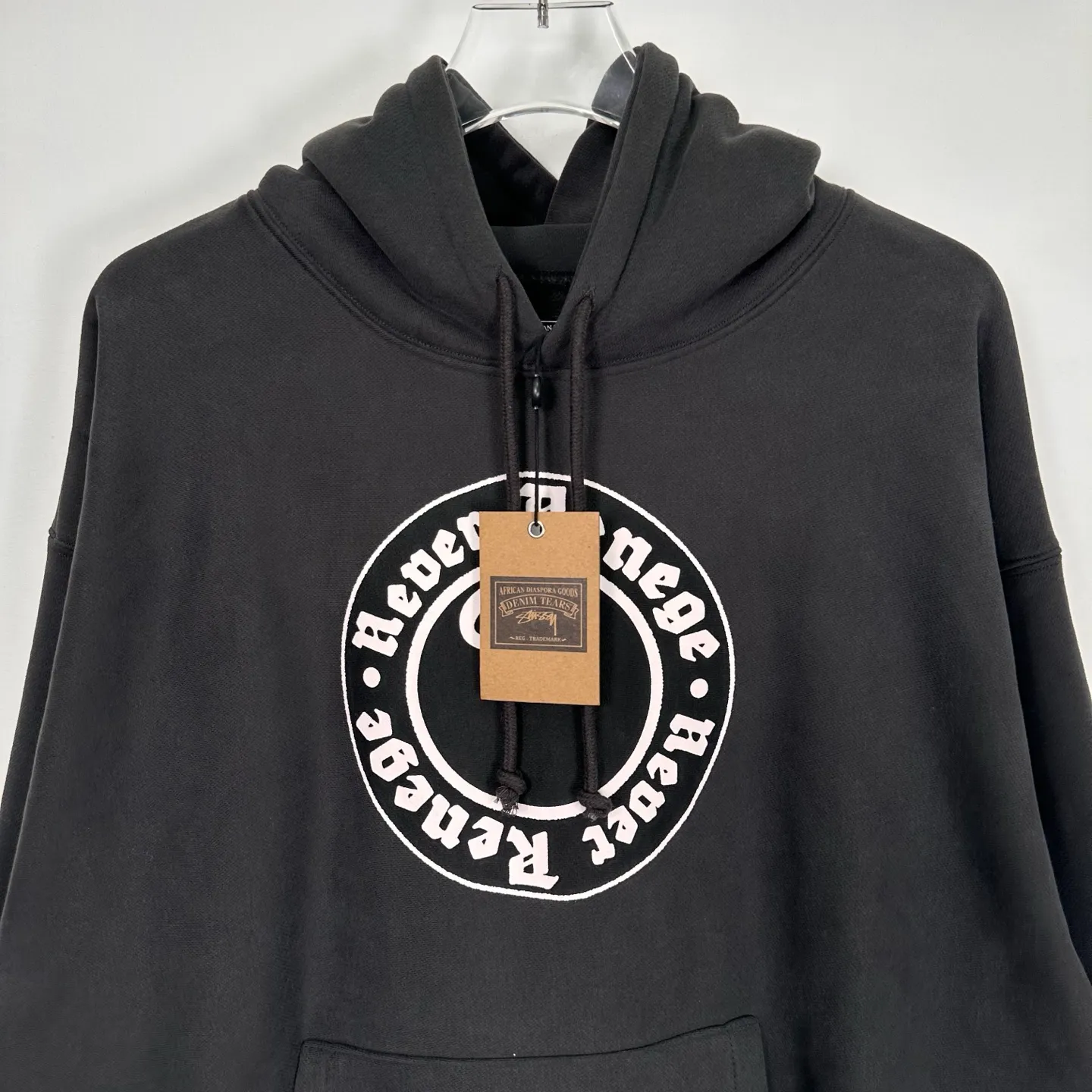 Spot goods! DT sweatshirt STUSSY X DENIM TEARS joint model SS25 GRAPHIC HOODIE sweatshirt/hoodie black gray S- XL