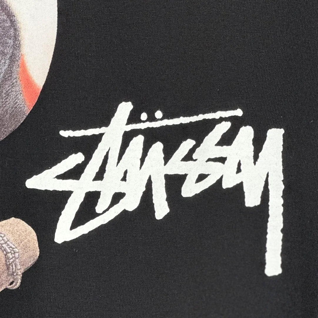 Spot goods! STUSSY SS24 Animal Series TOUCAN TEE Toucan T-shirt Black and White S-XL