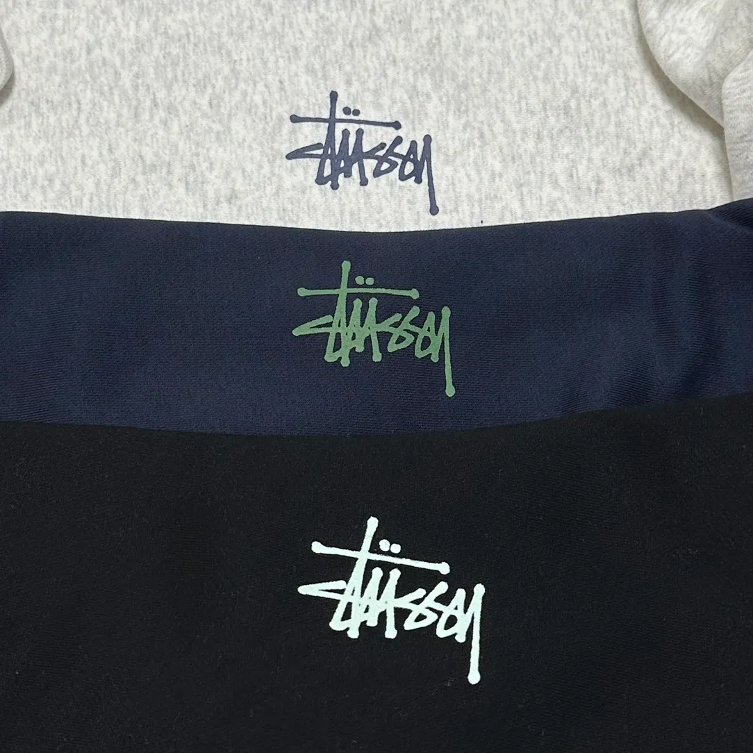 Graffiti word sweatshirt Stussy FW24 BUILT IN USA HOODIE English logo on the back plus velvet hooded sweatshirt/hoodie black gray blue S-XL