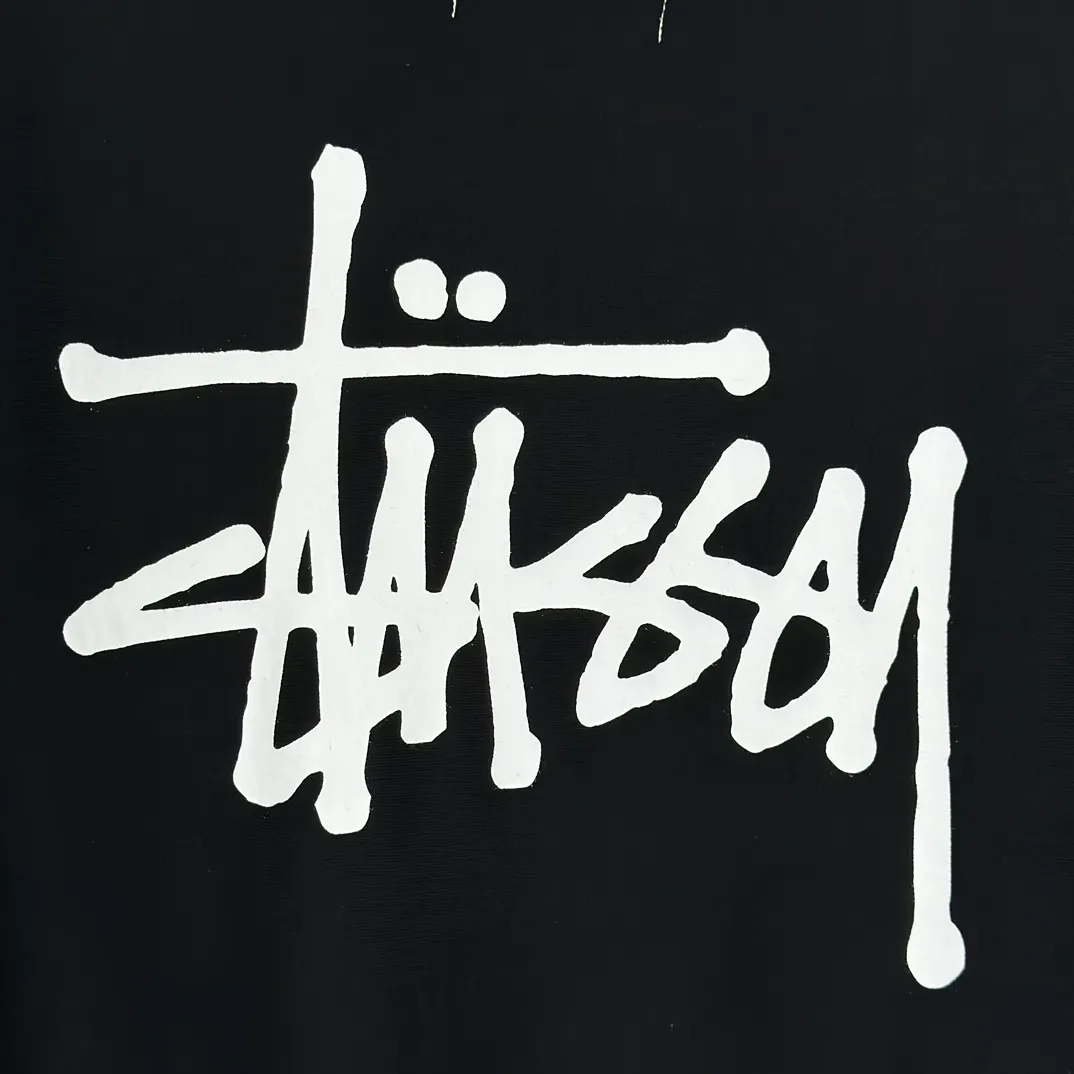 Stussy x JUNYA WATANABE Hooded Vest joint logo eyelet raw edge hooded sweatshirt vest black S-XL