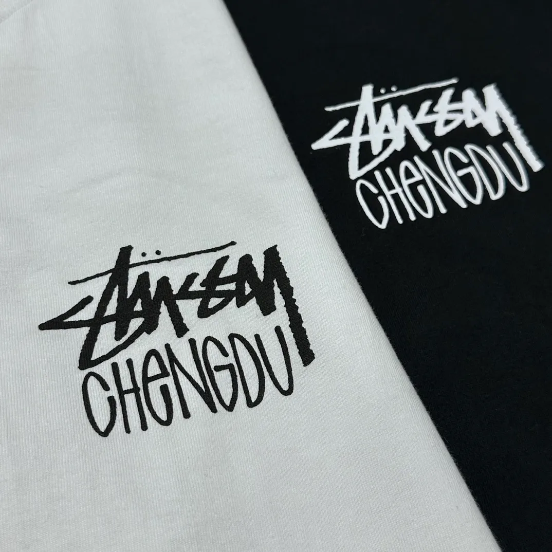 Spot goods! Lion T-shirt STUSSY 24FW CHENGDU CHAPTER TEE Chengdu limited short-sleeved Tee black and white S-XL