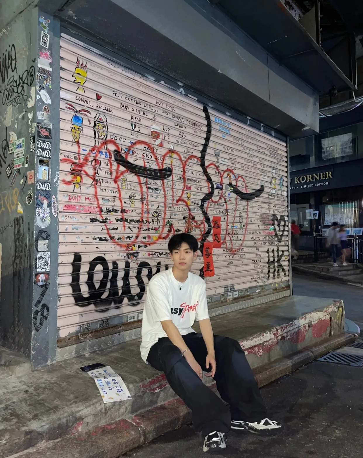 Stussy SS24 SPORT SCRIPT TEE logo letter print sports short-sleeved T-shirt, same style for men and women, black and white S- XL
