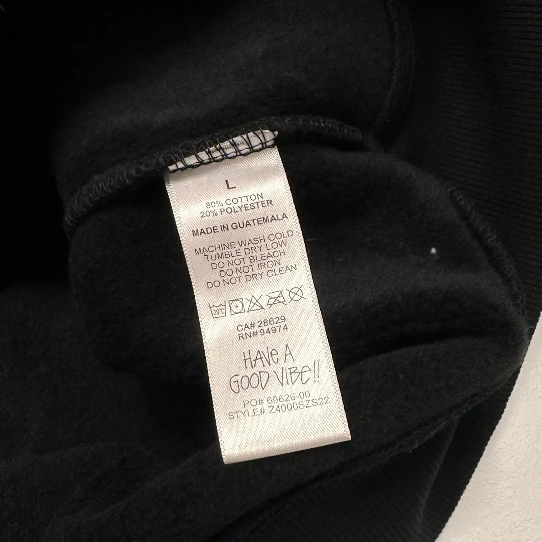 Stussy City Limited Series New York Letter Logo Printed Velvet Zipper Hooded Sweatshirt Black S-XXL