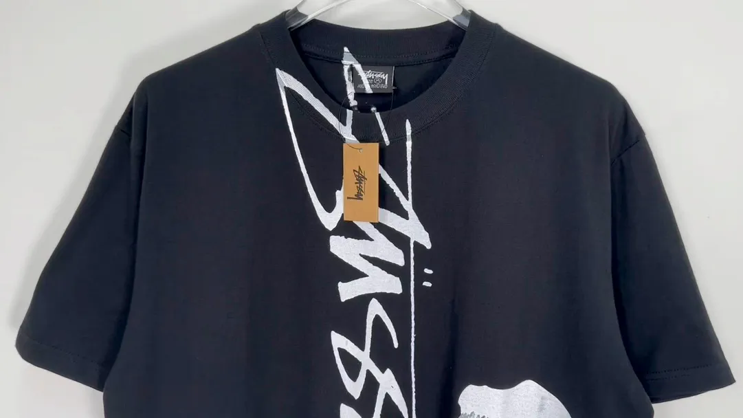 STUSSY X DAVID SS24 joint model CARSON DINO TEE dinosaur digital print short-sleeved Tee black and white S-XL