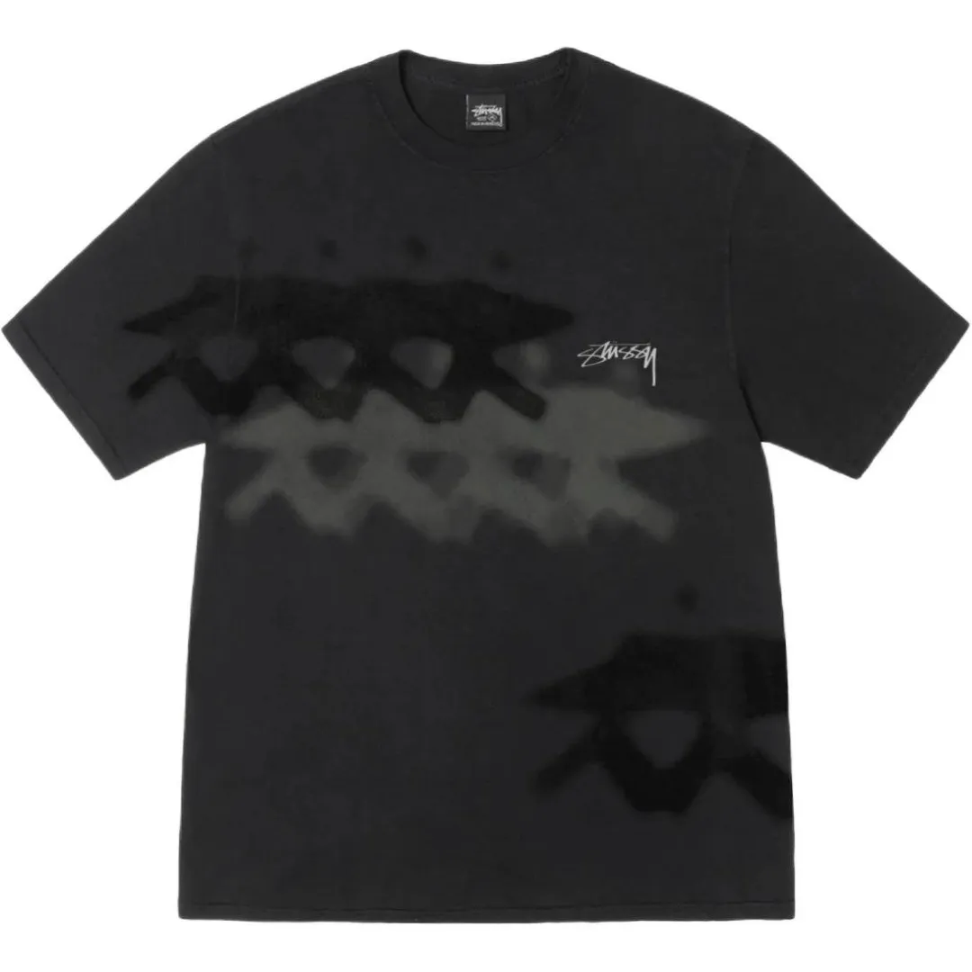 Surfer T-shirt STUSSY SS25 LOW TIDE TEE dyed design American retro short-sleeved black and white S-XL
