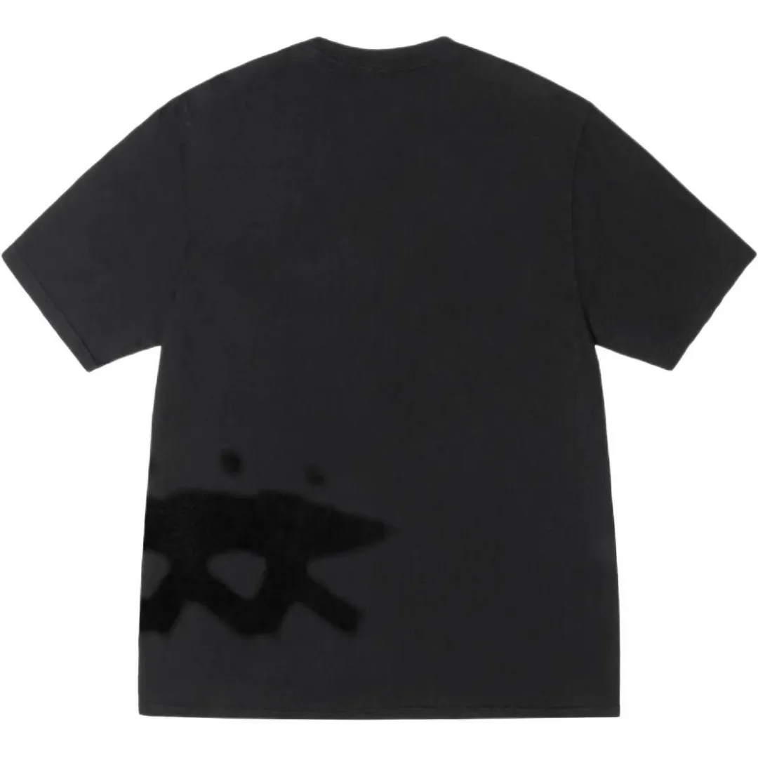 Surfer T-shirt STUSSY SS25 LOW TIDE TEE dyed design American retro short-sleeved black and white S-XL