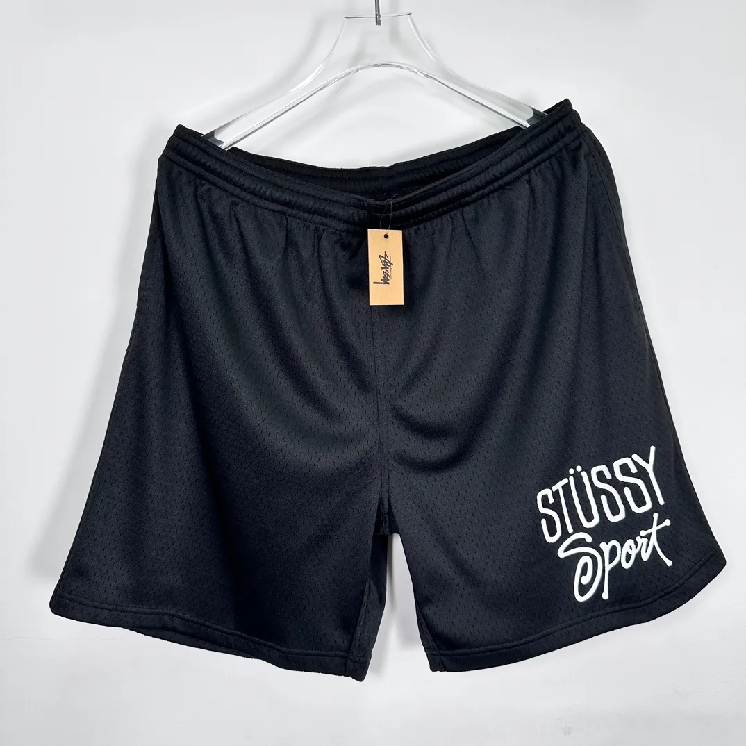 STUSSY SS24 SPORT SHORT casual mesh shorts black S-XL