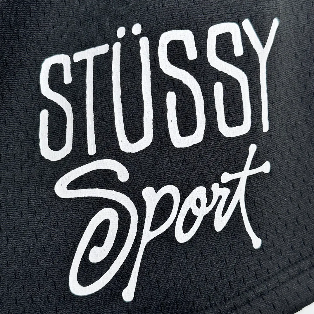 STUSSY SS24 SPORT SHORT casual mesh shorts black S-XL