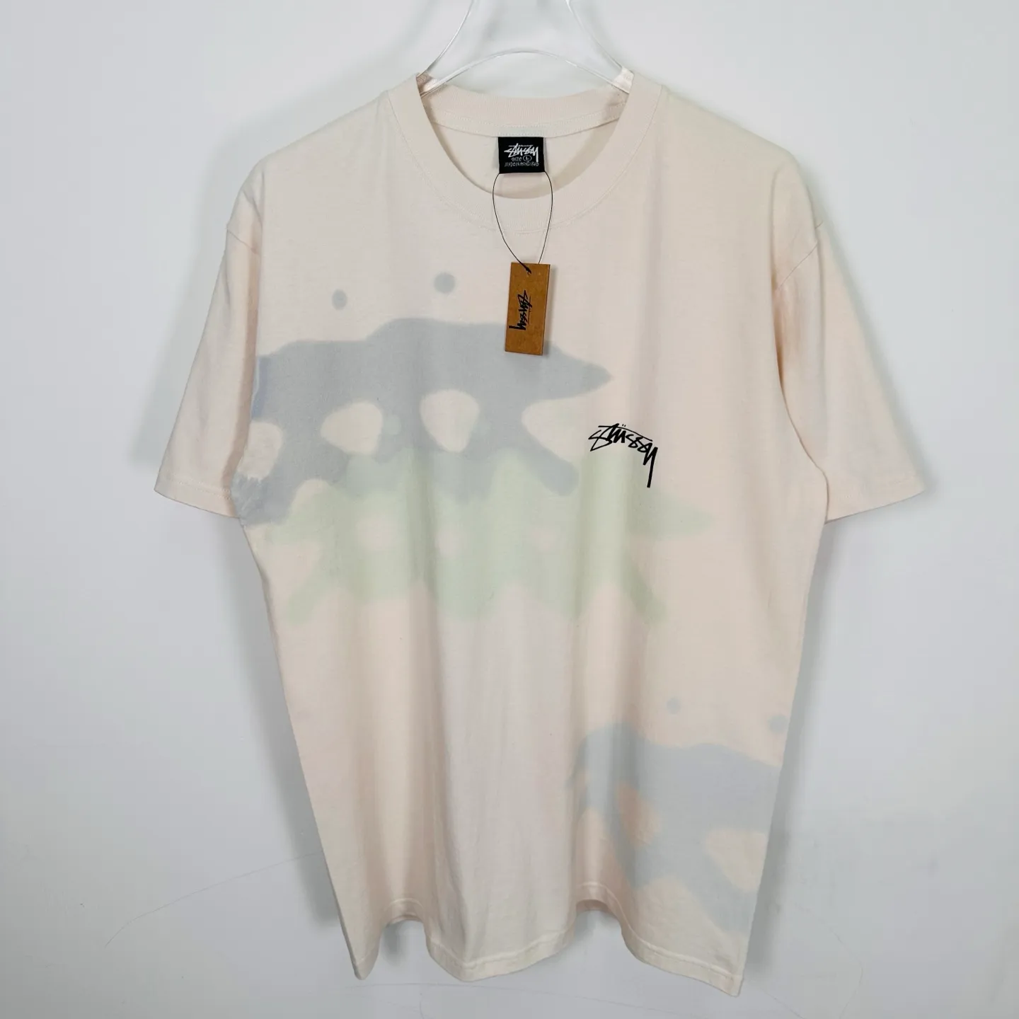 Surfer T-shirt STUSSY SS25 LOW TIDE TEE dyed design American retro short-sleeved black and white S-XL