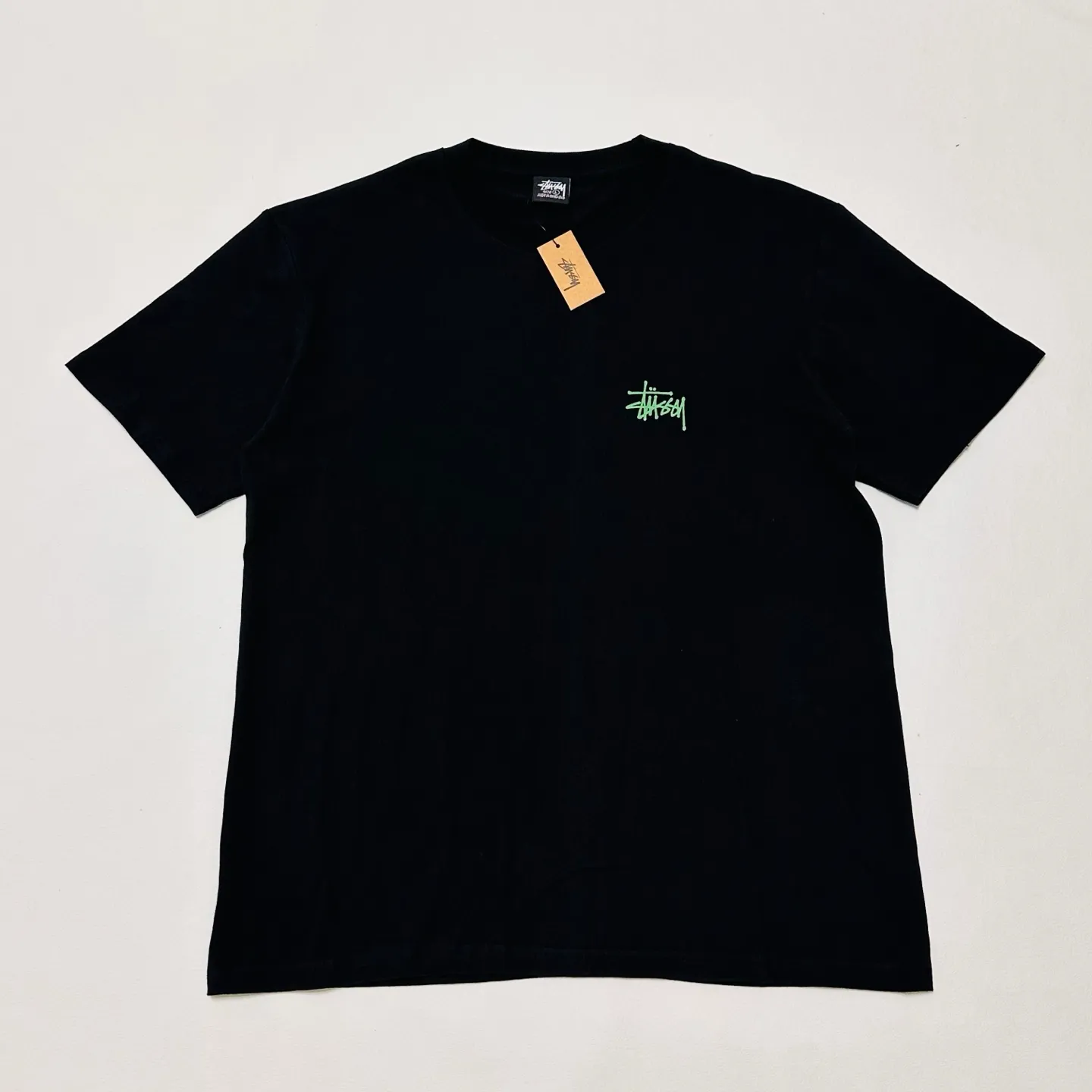 Fishbone T-shirt STUSSY SS25 X-RAY FISHIN TEE Fish X-ray printed pattern short sleeves black and white S- XL