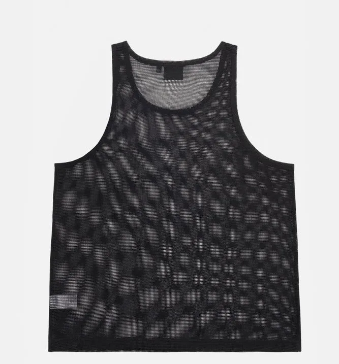 Spot goods! DT vest STUSSY X DENIM TEARS joint model SS25 MESH TANK garland mesh hollow vest black S- XL