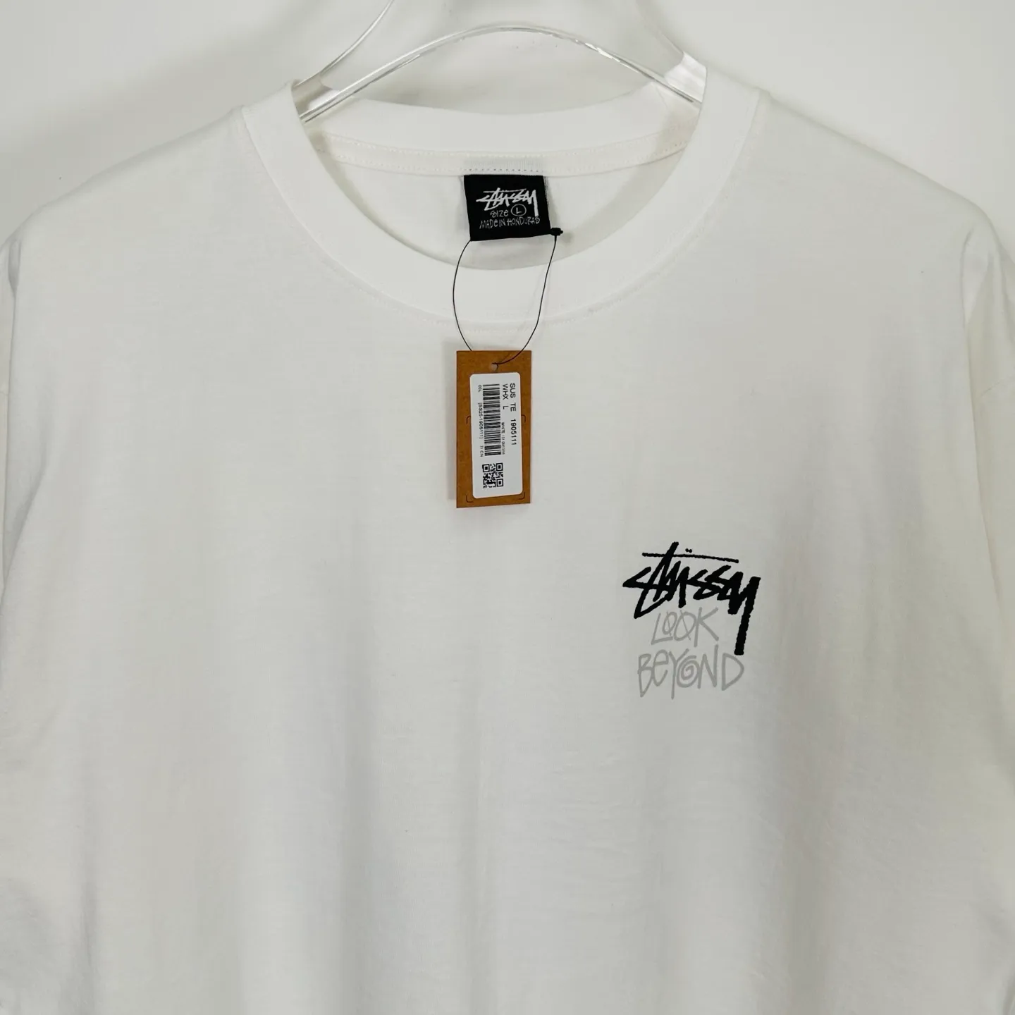 Sun T-shirt STUSSY SS25 LOOK BEYOND TEE PIGMENT DYED Double S sun short-sleeved TEE black and white S- XL