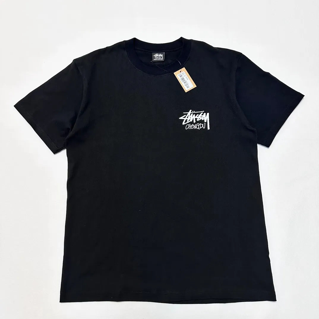 STUSSY FW24 CHENGDU TEE Classic Chengdu limited short-sleeved TEE black and white S-XL