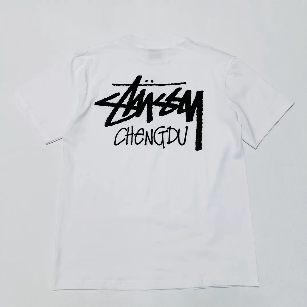STUSSY FW24 CHENGDU TEE Classic Chengdu limited short-sleeved TEE black and white S-XL