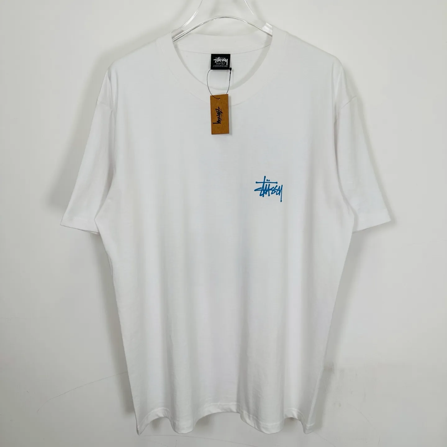 Fishbone T-shirt STUSSY SS25 X-RAY FISHIN TEE Fish X-ray printed pattern short sleeves black and white S- XL