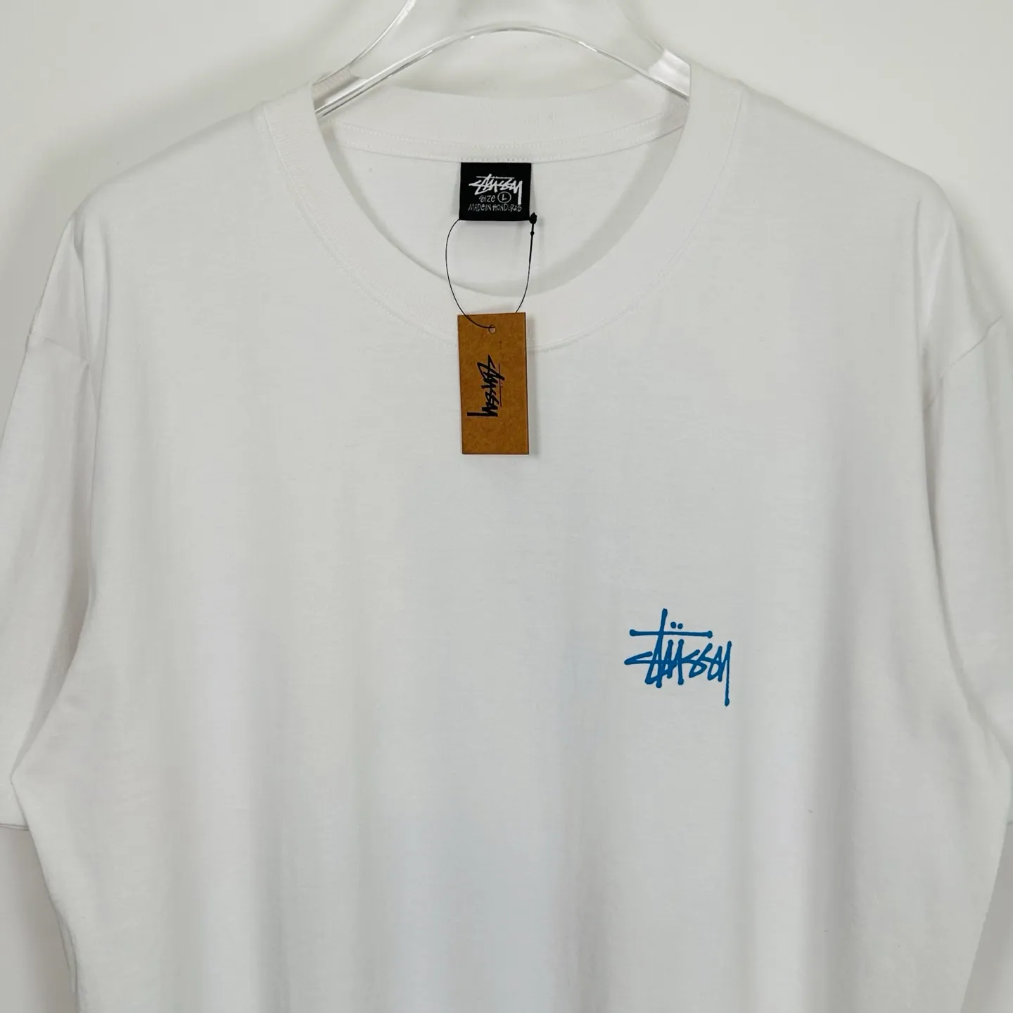 Fishbone T-shirt STUSSY SS25 X-RAY FISHIN TEE Fish X-ray printed pattern short sleeves black and white S- XL
