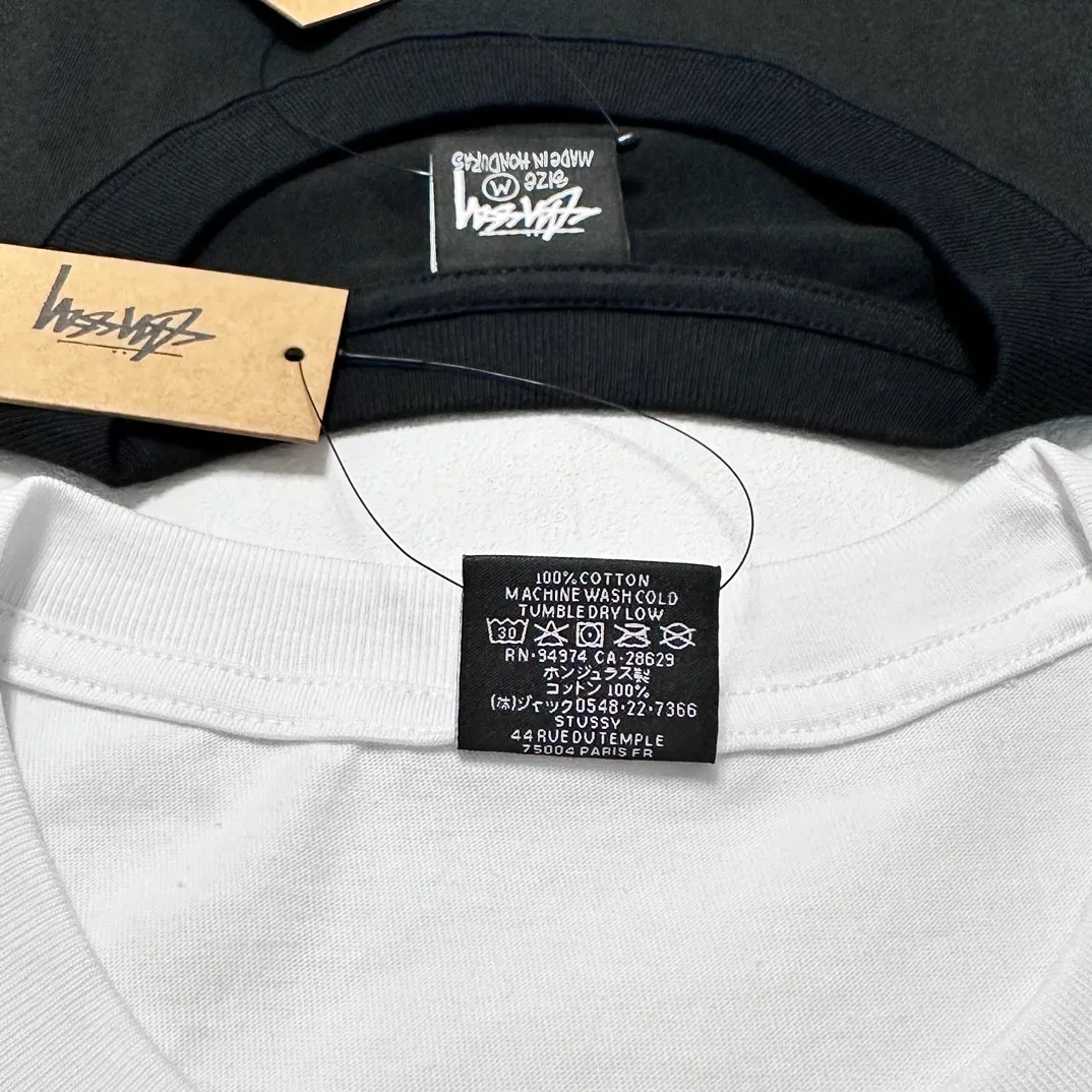 STUSSY FW24 CHENGDU TEE Classic Chengdu limited short-sleeved TEE black and white S-XL
